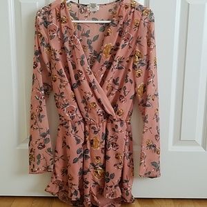 Chiffon Surplice Romper